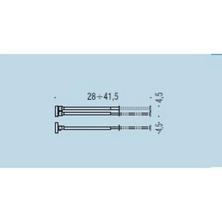 Полотенцедержатель Colombo Plus W4914 2-ой раздвижной 28-41 см, хром