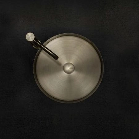Gessi 316 Раковина 40x90 см, без отв., напольная, отдельностоящая, с сифоном, слив в пол, цвет: Warm bronze brushed PVD