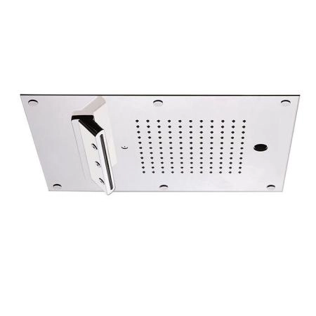 Carimali MyDream Верхний душ 450х300 мм, потолочный, 121 форсунка, 3 потока воды: дождь, каскад, распылители, двойной каскад, цвет: хром