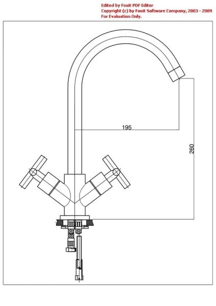 Смеситель для кухни GPD NINO UEB05 хром