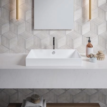 Catalano Zero Раковина 60x37см встраиваемая, без отв., цвет: белый глянцевый