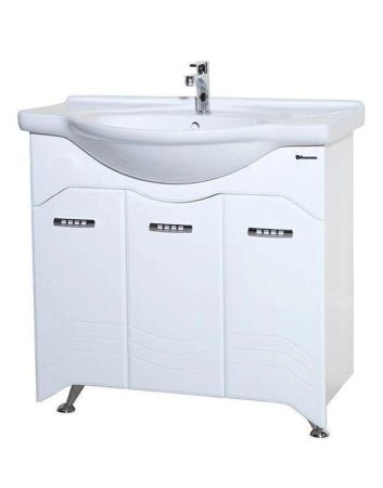 Тумба под раковину Bellezza Дрея 75 напольная с 3 ящ. (Элеганс) белая