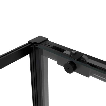 Душевой уголок Vincea Slim Soft VSR-1SS9011CLB, 1100*900, черный, стекло прозрачное