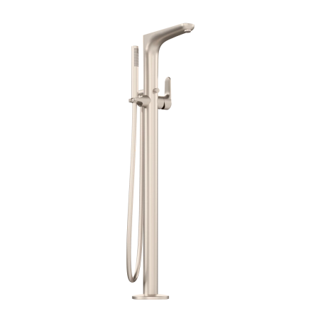 Смеситель VitrA Root Round  A4274134EXP напольный с ручным душем брашированный никель латунь