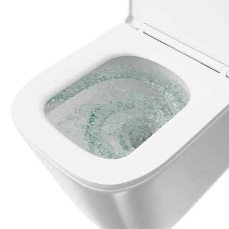 Унитаз Kerama Marazzi CUBO КУБО CU.T.wc.02 Торнадо подвесной, с системой смыва торнадо с крепежом и сиденьем, белый глянцевый