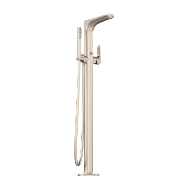 Смеситель VitrA Root Round  A4274134EXP напольный с ручным душем брашированный никель латунь