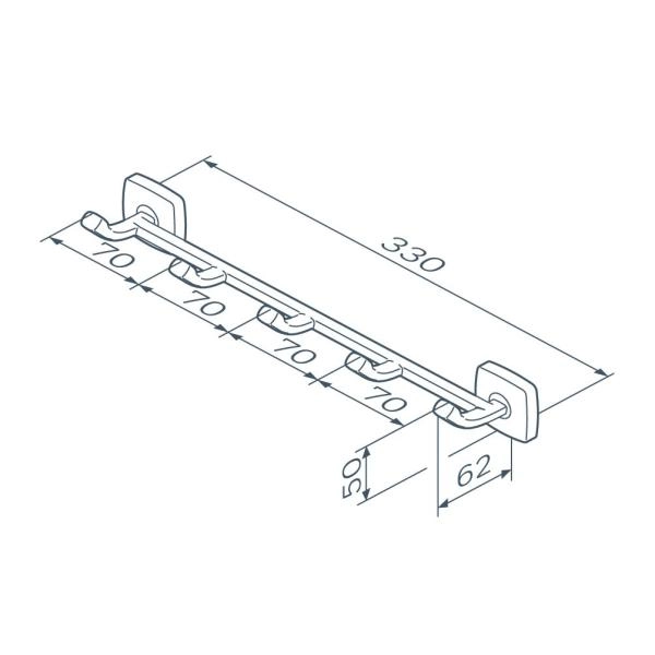 Набор крючков для полотенец AM.PM Gem A9035922 черный