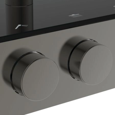 Ideal Standard Solos Душевая система с термостатическим смесителем, держатель для лейки, 3-функциональный (Rain, Silkrain, SecondSkin) круглый пластиковый верхний душ 30см., ручной душ 3-х фукциональный, шланг 175см., цвет: PVD Magnetic Grey