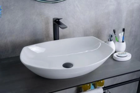 Раковина Gid N9137 56x40 на столешницу белая