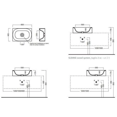 Раковина Hatria Valley Y1GD 60x40