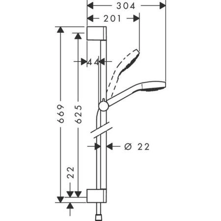 Душевой набор Hansgrohe Croma Select E 26584400, хром