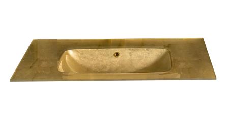 Столешница Boheme стекло 100см Поталированный Золотой моноблок 852-100-GF