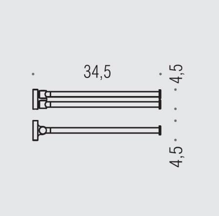 Полотенцедержатель Colombo Plus W4913.BM 2-ой 345мм, белый матовый