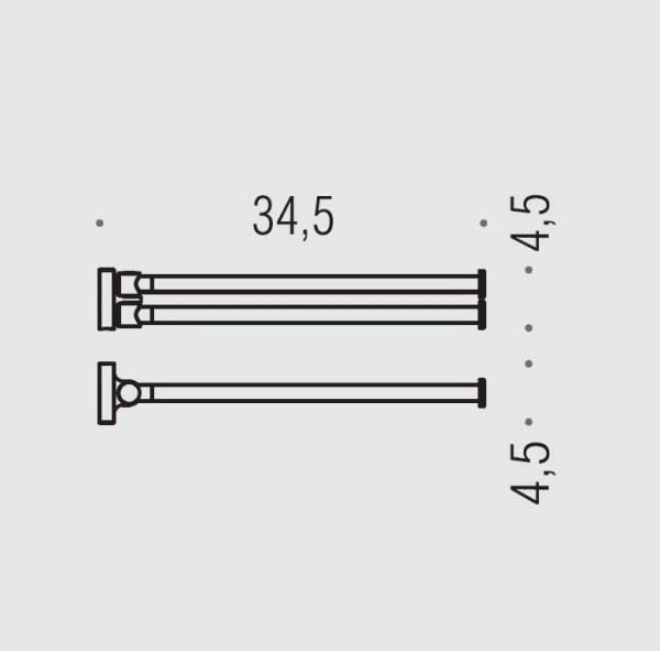 Полотенцедержатель Colombo Plus W4913.BM 2-ой 345мм, белый матовый