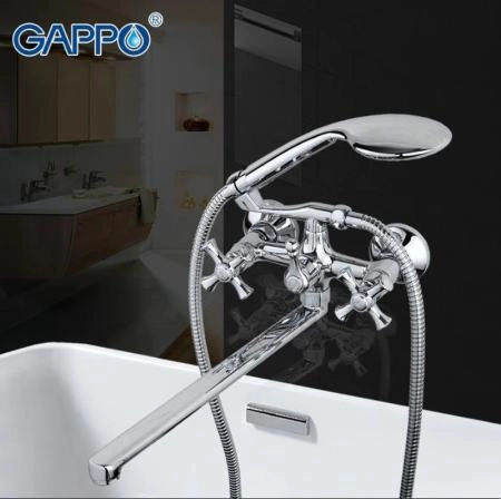 Смеситель Gappo G2242 для ванны длинный излив хром