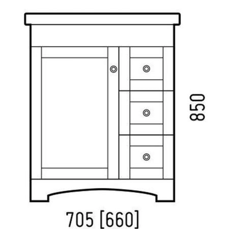Тумба под раковину Corozo Техас 70