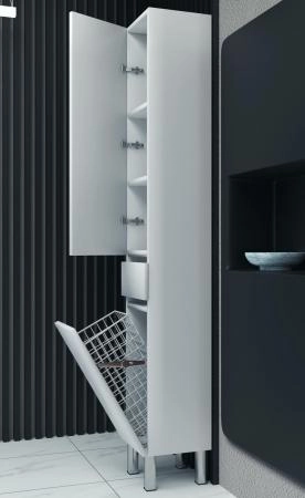 Пенал SANVIT Кубэ-3 (К) 32 с бельевой корзиной напольный Белый