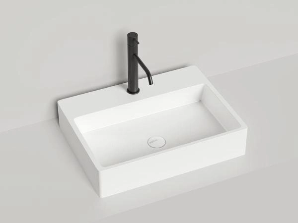 Раковина Salini OTTAVIA S-Stone матовая 60x45 1103201M накладная без отв.смесителя