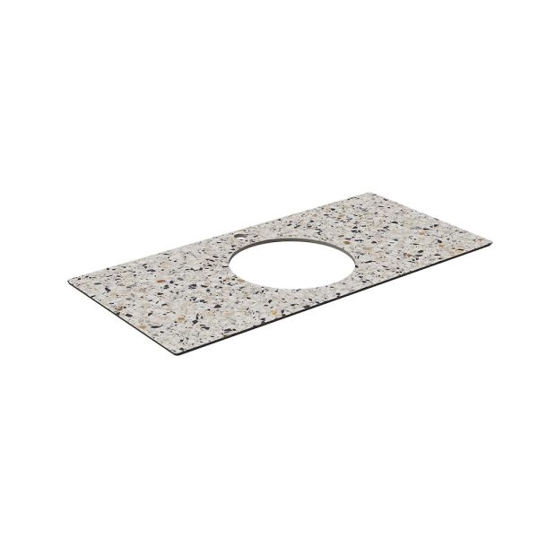 Столешница Kerama Marazzi PLAZA ПЛАЗА KM6012G0471RP100Ic2 Столешница для полувстраиваемых раковин Бричиола 100, белый натуральный