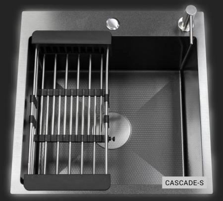 Мойка кухонная Esbano CASCADE-S 500х500х230 оружейная сталь PVD покрытие