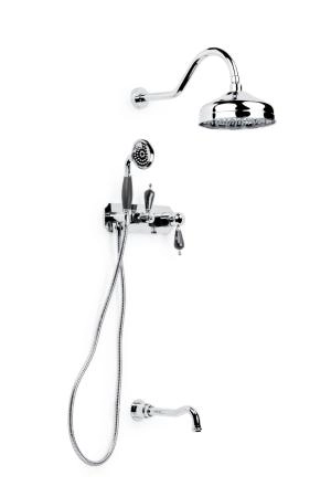 Смеситель для ванны Boheme встроенный Tradizionale Nero c черным SW 268-BSW