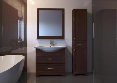 Тумба под раковину ASB-Woodline Берта 85 антикварный орех