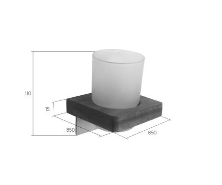 Держатель стакана для ванной ФОРЕСТ 10704C сатин дерево