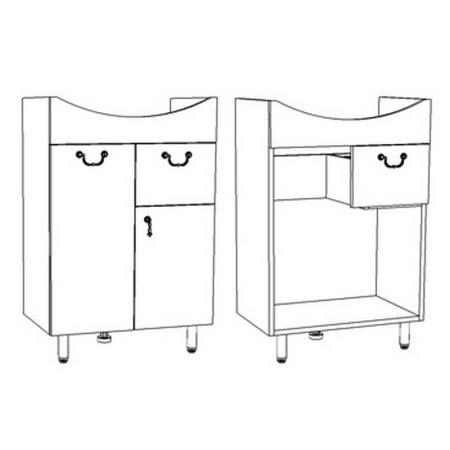 Тумба под раковину Corozo Элегия Ретро 60 Z1, бронза