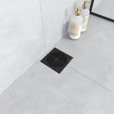 Душевой трап Boheme SMART DESIGN 15x15 cm, нерж.сталь ЧЕРНЫЙ 984-15-B
