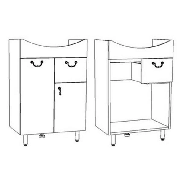 Тумба под раковину Corozo Элегия Ретро 60 Z1, бронза