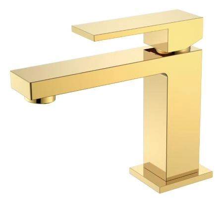 Cмеситель для умывальника Boheme Qubic Shine Gold 471-G