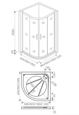 Душевой угол GOOD DOOR Infinity R-100-C-CH 100x100 см