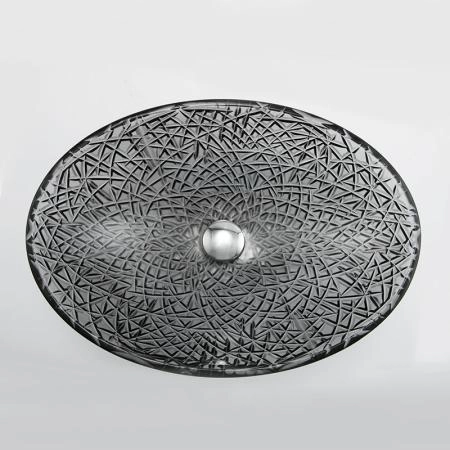 Раковина хрустальная Boheme черная овальная 813-B