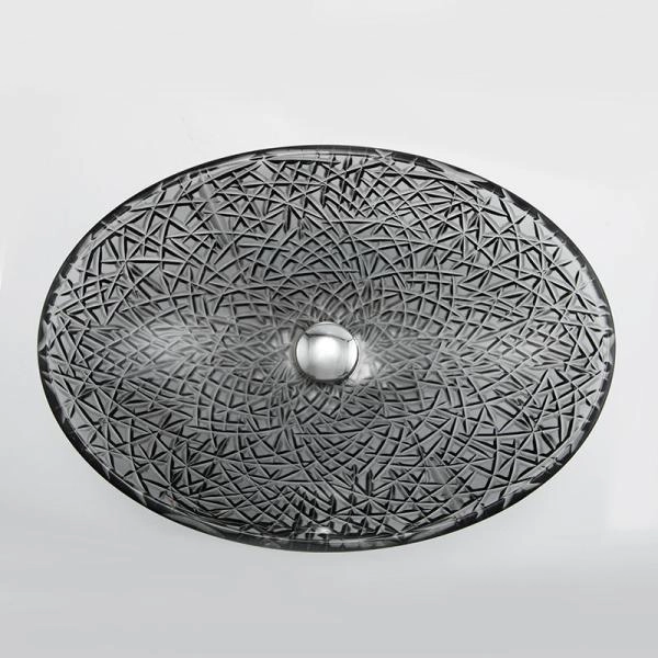 Раковина хрустальная Boheme черная овальная 813-B