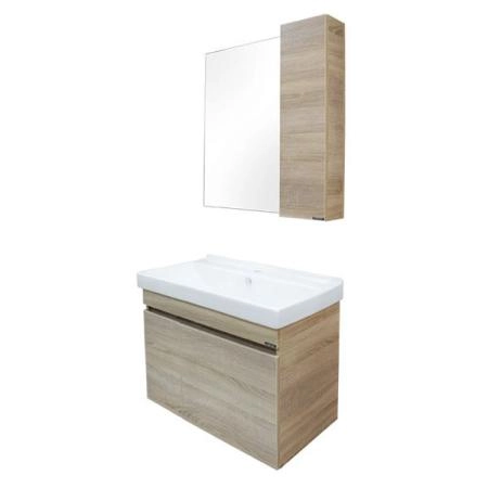 Тумба с раковиной Comforty Тромсе-80 дуб сонома