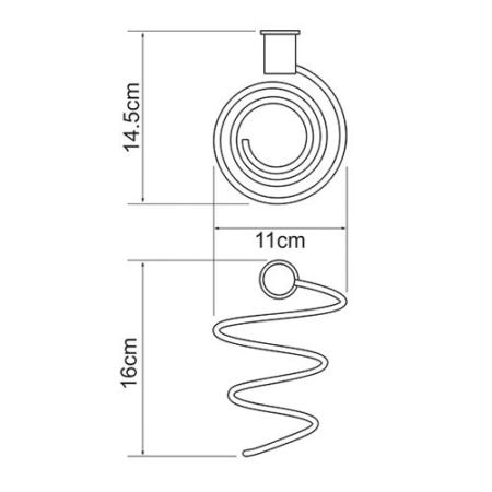 Держатель фена WasserKraft K-1080 хром