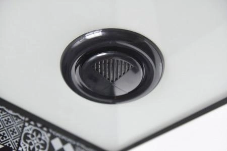 Душевая кабина Esbano 80x80 черный профиль полукруг стекло прозрачное ESKBB80CR