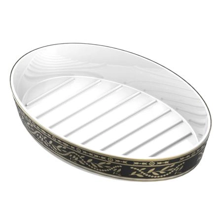 THG Marquise porcelaine noire керамическая мыльница, настольная, цвет: белый