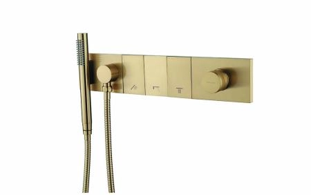 Смеситель ZODIAC Boheme с ручным душем MATT GOLD 132-SYS-MG