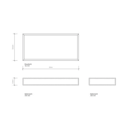 Decor Walther Brownie Tab M Лоток универсальный 22x10.5см, настольный, цвет: белая кожа