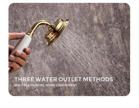 Смеситель Gappo G1189-6 на борт ванны 4 отверстия, золото