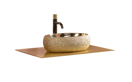 Столешница Boheme стекло 80см прямая GOLD 853-080-G