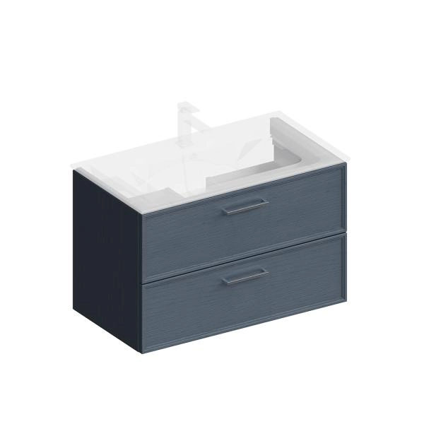 Тумба Kerama Marazzi PIANO CLASSIC ПИАНО КЛАССИК PIA.CL.85\BLU.M подвесная 85 см, 2 ящика, ясень синий матовый