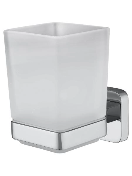 Стакан для зубных щеток с держателем WONZON & WOGHAND STILL, Хром (WW-6621)