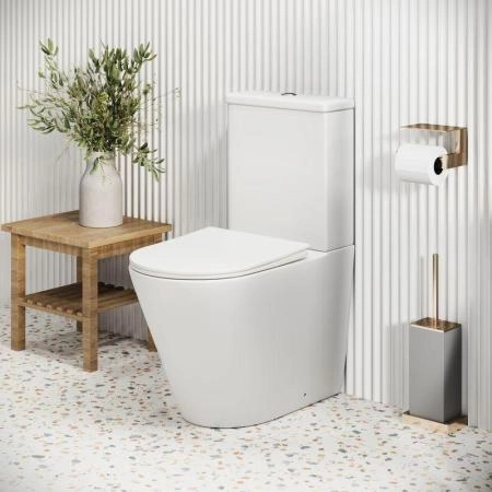 Унитаз Grossman GR-4480MS Color (620*365*810) БЕЛЫЙ МАТОВЫЙ напольный Безободковый с тонкой крышкой