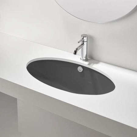 Simas Lft Spazio раковина встаиваемая под столешницу 66х39см, цвет: antracite matt