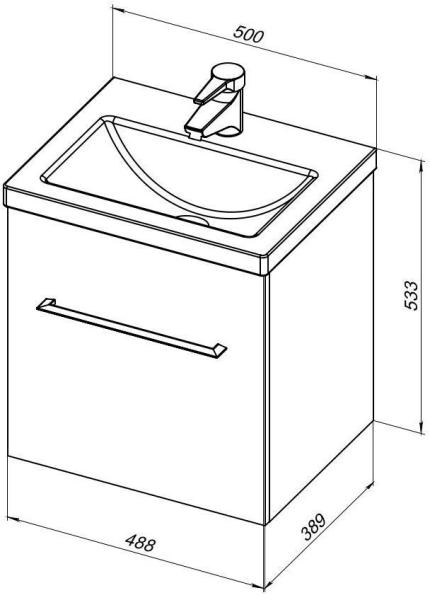 Тумба под раковину Aquanet Порто 50 белый