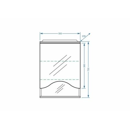 Зеркало-шкаф Stella Polar Лиана 50/С, правое
