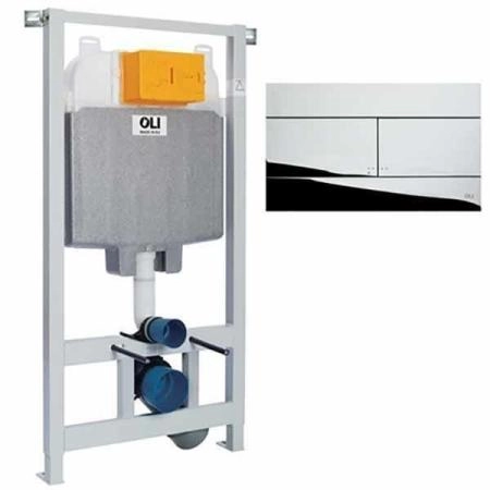 Инсталляция OLI 74 601801mSl00 + Панель слива SLIM, хром глянцевый