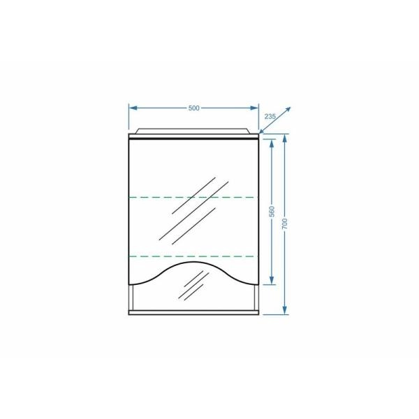 Зеркало-шкаф Stella Polar Лиана 50/С, правое